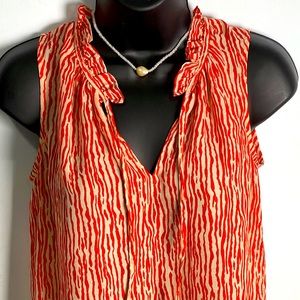 Spring ANN TAYLOR LOFT breezy Orange blouse